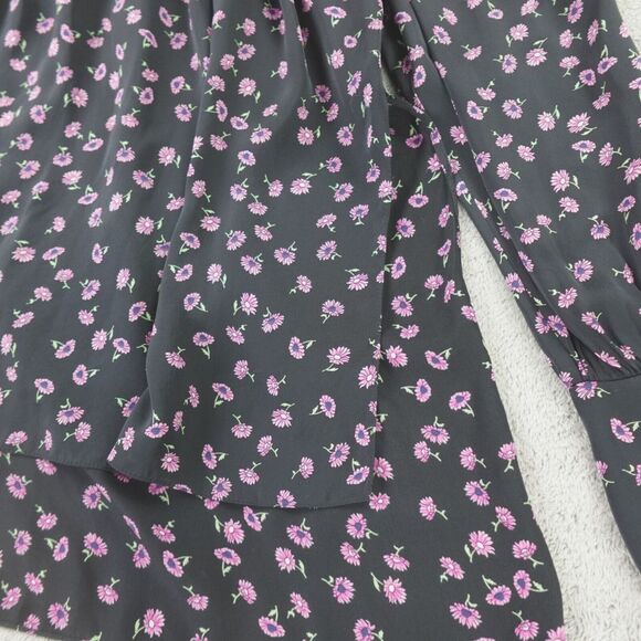 Magda Butrym Silk Floral Print Blouse Golem High Low Side‎ Slit - Picture 12 of 16